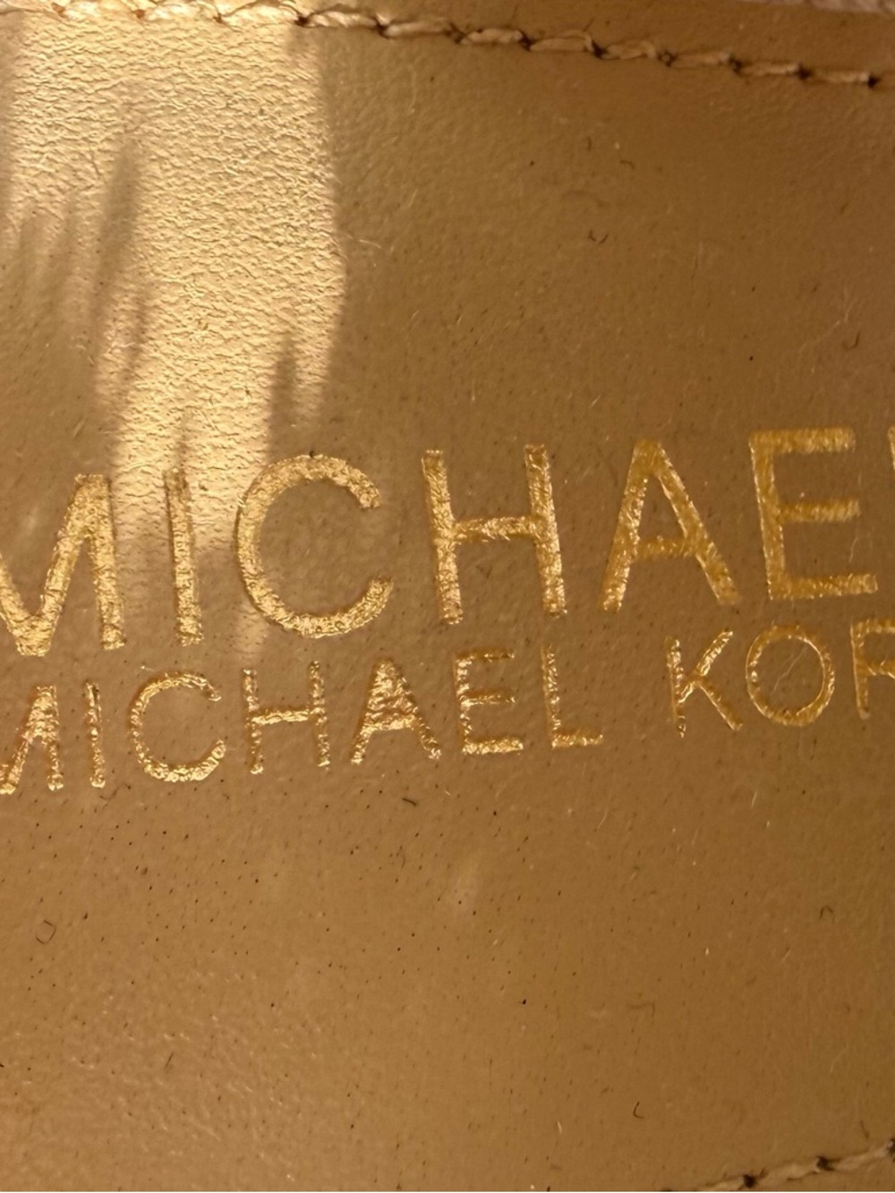 Michael Kors Cream Frayed Zip-Front Wedge Sandals - Picture 7 of 11